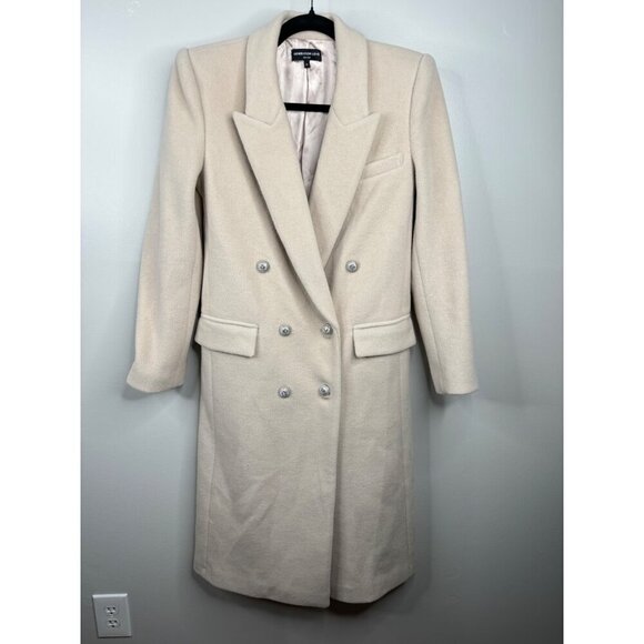 Generation Love Andie Wool Coat in Biscuit Lined Size XS NEW Button Detail $695 - Picture 4 of 6